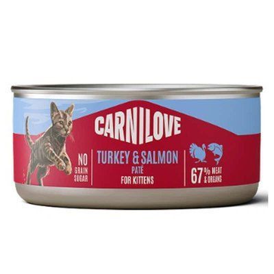 Carnilove Kitten Turkey & Salmon вологий корм для кошенят, паштет ІНДИЧКА та ЛОСОСЬ, 100г