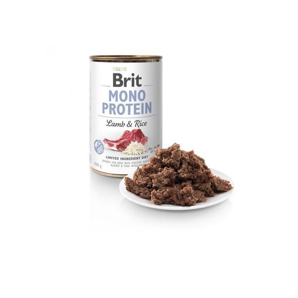 Brit Mono Protein Dog Lamb & Rice консерви для собак ЯГНЯ та РИС, 400г, 400г