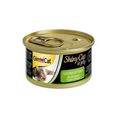 GimCat Shiny Cat консерви для котів курка та папайя в желе, 70 г, 70г