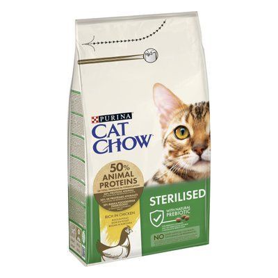Cat Chow Sterilized CHICKEN корм для стерилізованих кішок з куркою, 15кг