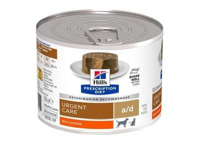Hill's Prescription Diet A/D Urgent Care корм для котів та собак при реабілітації КУРКА, 200г, 200г