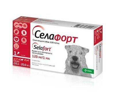 Selafort Селафорт Спот-он краплі для собак, 10-20кг