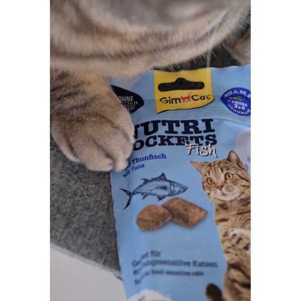 Gimсat NUTRI POCKETS FISH - Ласощі для котів з тунцем, 60г, 60г