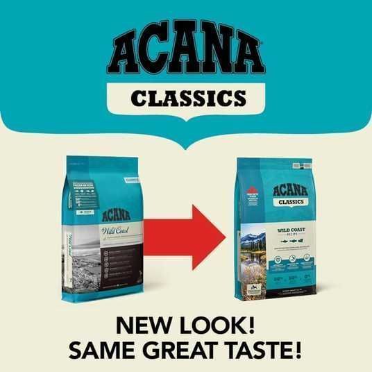 Acana Classics Wild Coast Recipe корм для собак всіх етапів життя, ЛОСОСЬ і ОСЕЛЕДЕЦЬ, 9,7 кг
