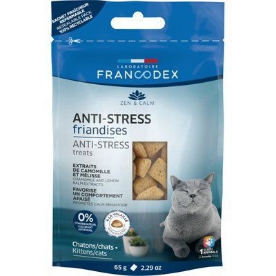 Francodex Anti-Stress лакомство для снятия стресса у кошек РОМАШКА И МЕЛИССА, 65 г
