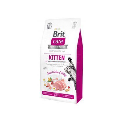 Brit Care GF KITTEN беззерновий корм для кошенят (курка та індичка), 7кг