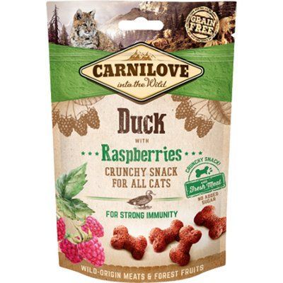 Carnilove DUCK & RASPBERRIES (КАЧКА І МАЛИНА) ласощі для котів ЗМІЦНЕННЯ ІМУНІТЕТУ, 50г