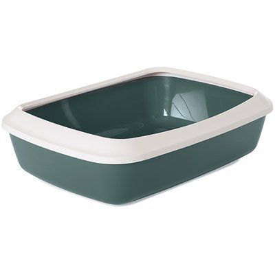 Savic IRIZ NORDIC LITTER TRAY лоток туалет з бортиком для котів, 50x37x13см, 50x37x13см, Cіро-зелений