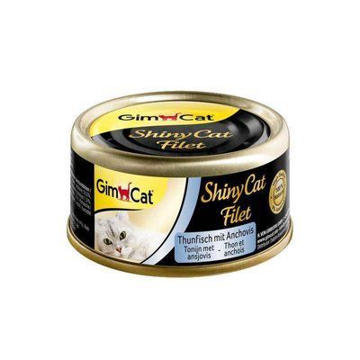 GimCat Shiny Cat Filet консерви для котів тунець та анчоус, 70 г, 70г