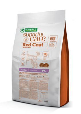 Natures Protection SUPERIOR CARE RED COAT JUNIOR для юніорів міні порід з рудою шерстю ЛОСОСЬ, 10кг