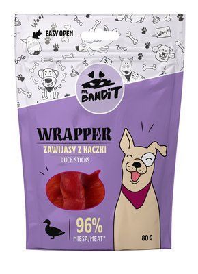 Mr. Bandit Dog Wrapper Duck Sticks ласощі для собак ПАЛИЧКИ З КАЧКИ, 80 г, 80г