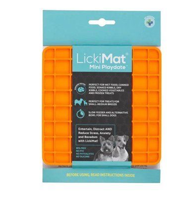 DOG MINI PLAYDATE ORANGE / Килимок для повільного харчування