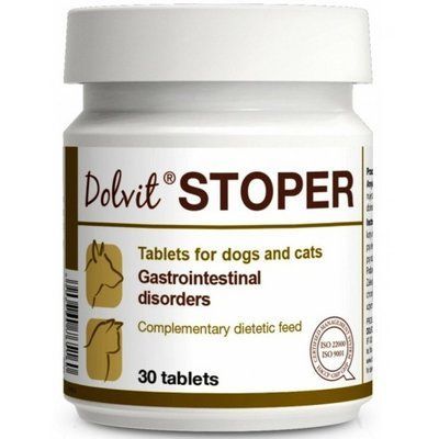 Dolfos (Дольфос) DOLVIT STOPER (ДОЛВІТ СТОПЕР) протидіарейний засіб для собак та котів, 30 табл., 30 табл.