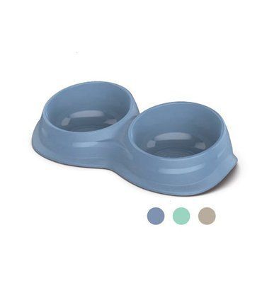 GeorPlast Wave Double Миска пластикова подвійна для домашніх тварин, 2х0,34 л, (29,5х16х6,5 см)