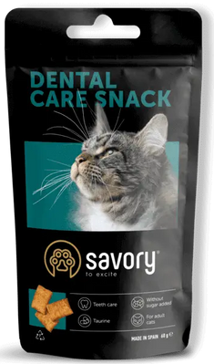 SAVORY ласощі для котів Подушечки для здоров'я зубів, 60г, 60г