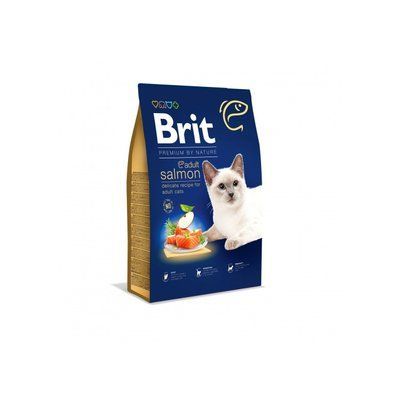 Brit Premium by Nature Cat Adult Salmon для дорослих кішок з лососем, 8кг