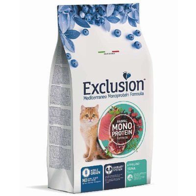 Exclusion Cat Sterilized Tuna сухий монопротеїновий корм для стерилізованих котів, ТУНЕЦЬ, 300г