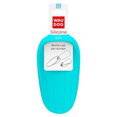 WAUDOG Поїлка-насадка на пляшку Silicone, 165х90 мм, блакитна, 165х90 мм, блакитний