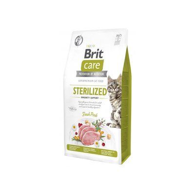 Brit Care GF STERILIZED IMMUNITY SUPPORT для стерилізованих кішок, свинина, 7кг