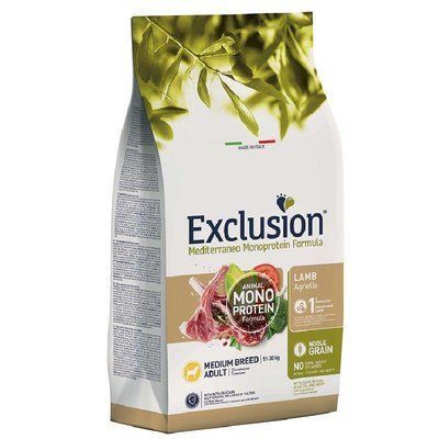 Exclusion Adult Lamb Medium Breed сухий моно корм для дорослих собак середніх порід, ЯГНЯ, 3кг