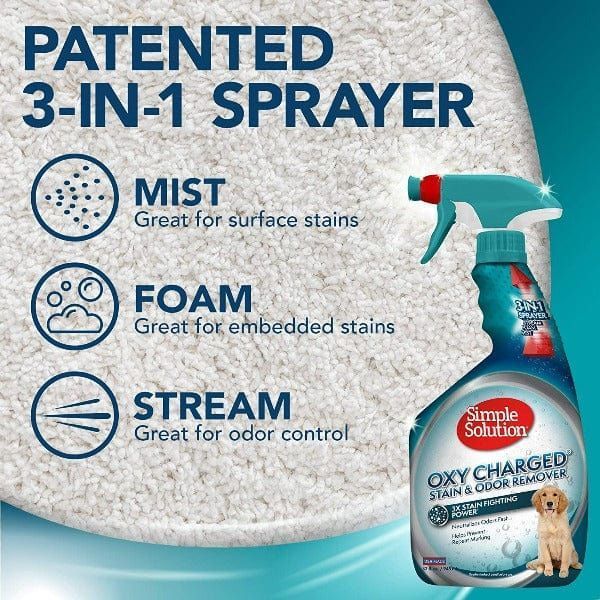 Simple Solution OXY CHARGED STAIN+ODOR REMOVER засіб від запахів та стійких плям, з активним киснем, 945 мл