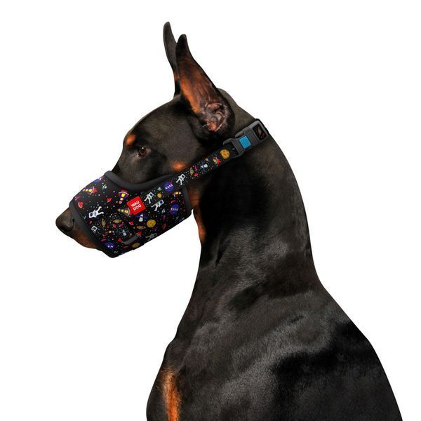 WAUDOG Намордник для собак Nylon, рисунок "NASA", пластиковый фастекс, размер №3, О 25-34 см
