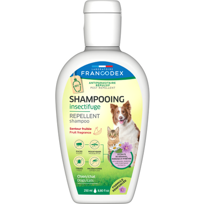 Francodex Repellent Shampoo Fruit Fragrance шампунь від бліх та кліщів без інсектицидів для собак та котів ФРУКТОВИЙ АРОМАТ, 250мл