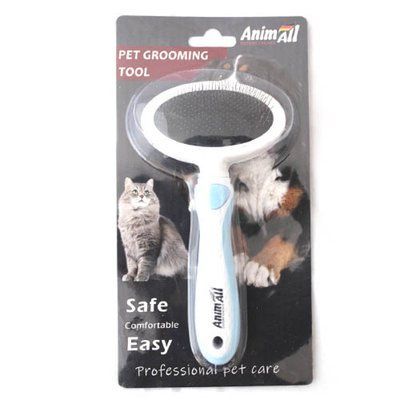 AnimAll Groom щітка-пуходерка для собак та кішок, М, M, голубой