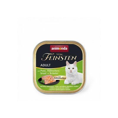 Animonda Vom Feinsten Adult Turkey, Chicken breast & Herbs для котів ІНДИЧКА, КУРКА, ТРАВИ, 100г, 100г