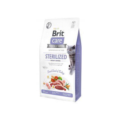 Brit Care GF STERILIZED WEIGHT CONTROL беззерновий корм для стерилізованих кішок, 7кг