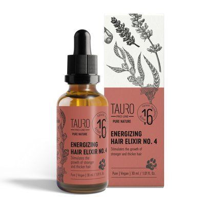 Tauro Pro Line Pure Nature Energizing Hair Elixir No.4 Еліксир для стимуляціії росту шерсті, 30 мл, 30мл