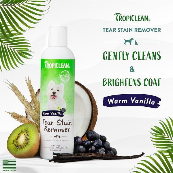 Tropiclean TEAR STAIN FACIAL CLEANSER засіб для видалення слізних доріжок для собак та котів, 236 мл, 236мл