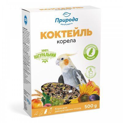 Корм Природа Коктейль Корела для середніх папуг 500 г, 500г