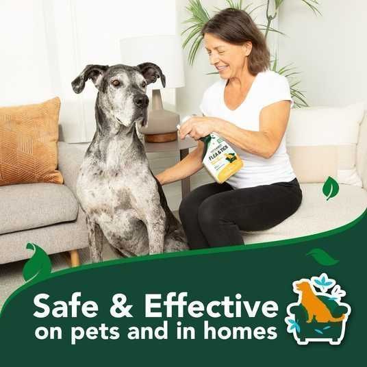Vet's Best Flea & Tick Home Spray For Dog Cottonspice Универсальный спрей от насекомых с ароматом хлопка и специй для дома и для собак, 945 мл, 945 мл