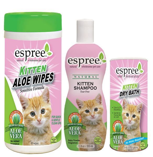 ESPREE (Еспрі) Kitten Wipes - серветки для ніжного очищення чутливої шкіри та шерсті кошенят, 50 шт.