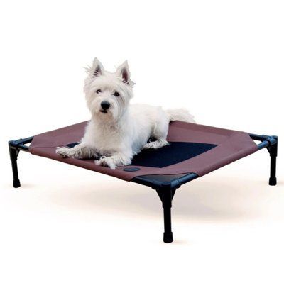 K&H Original Pet Cot & Cover каркасний лежак-батут для собак, шоколадний, M, 63х81x18 см, S - 43х56x18 см