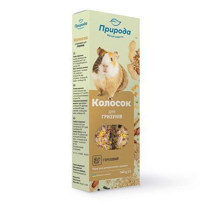 Колосок Природа "Горіховий" для гризунів 140 г, 140г
