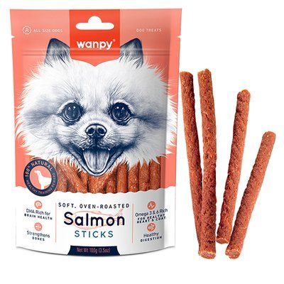 Wanpy Salmon Sticks ВАНПІ ПАЛИЧКИ З ЛОСОСЕМ ласощі для собак,100г, 100г