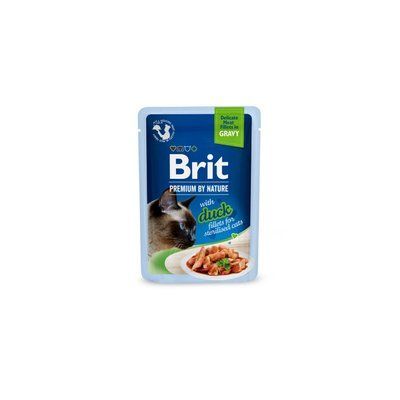 Brit Premium Cat Sterilised Delicate Fillets in Gravy для стерилізованих кішок КАЧКА В СОУСІ, 85 г, 85г