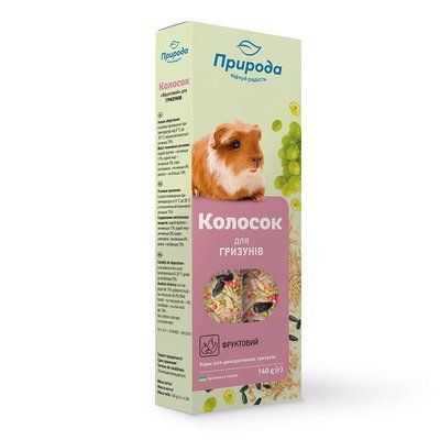 Колосок Природа "Фруктовий" для гризунів 140 г, 140г