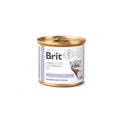 Brit GF Veterinary Diets Gastrointestinal для котів при проблемах з травленням з ЛОСОСЕМ, 200 г, 200г