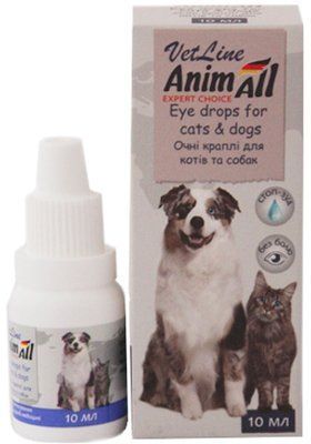 AnimAll VetLine Краплі очні для котів і собак, 10мл