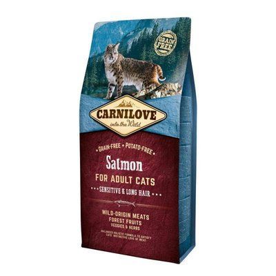 Carnilove SALMON ADULT SENSITIVE (ЕДАЛТ ЛОСОСЬ СЕНСЕТІВ) корм для котів, 6кг