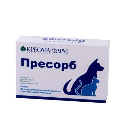Креома-фарм ПРЕСОРБ адсорбент для собак і кішок, 1 пакет/10г, 10г