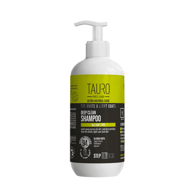 Tauro Pro Line Ultra Natural Care White Coat Шампунь для глибокого очищення світлої шерсті, 400 мл