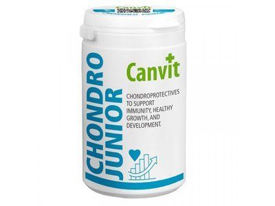 Canvit Chondro Junior таблетки з глюкозаміном та хондроїтином для цуценят та юніорів, 230 г, 230 г