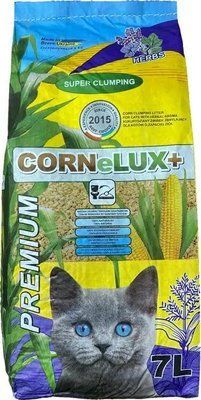 CORNeLUX HERBS кукурудзяний наповнювач комкуючий, лаванда, 7л, 7л