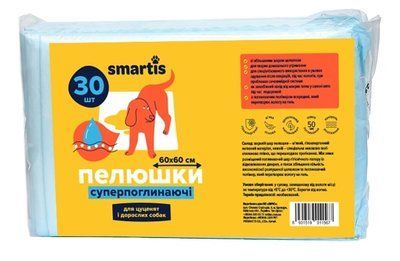 Пелюшки Smartis суперпоглинаючі щоденні , 60x60 см (30 шт.)