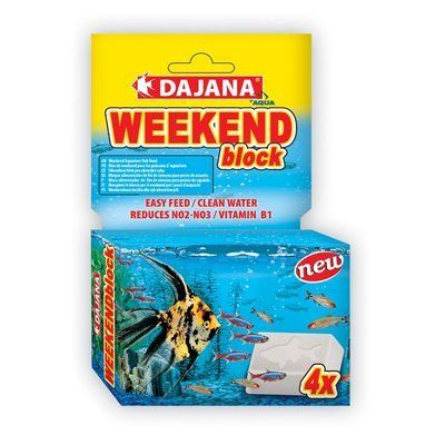 Кормовий блок для акваріумних рибок на 3-4 дні (15-20 рибок) Dajana Block WEEKEND, 25 г, 25г
