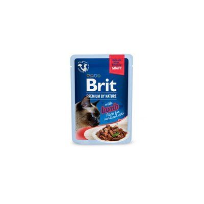 Brit Premium Cat Sterilised Delicate Fillets in Gravy для стерилізованих кішок ЯГНЯ В СОУСІ, 85 г, 85г
